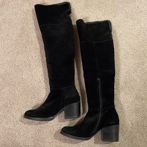 Black Suede Over-the-Knee boots